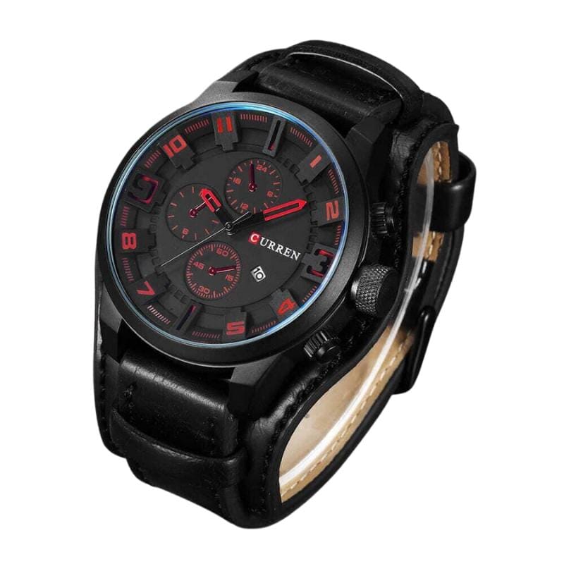 Relógio Boston com Pulseira de Couro e Resistente A Água + Caixa Brinde Relógio Boston - acessórios elefanteonline.com.br 