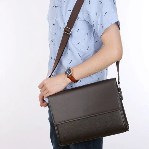 Bolsa Mensageiro Masculina Em Couro Vintage - Milano Horizontal Bolsa Mensageiro Milano Horizontal - Acessórios elefanteonline.com.br 
