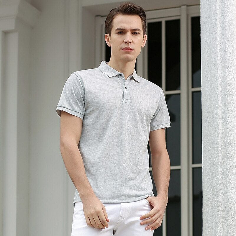 Camisa Masculina Polo Casual Classica Nuit Camisa Masculina Polo Casual Classica Nuit elefanteonline.com.br Cinza PP 