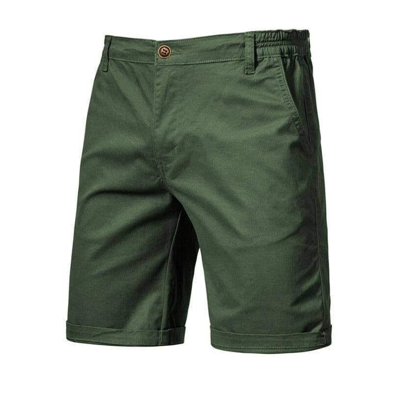 Bermuda Masculina Casual de Algodão Bermuda Casual de Algodão - Vestuário ElefanteOnline.com.br Verde Militar 40 