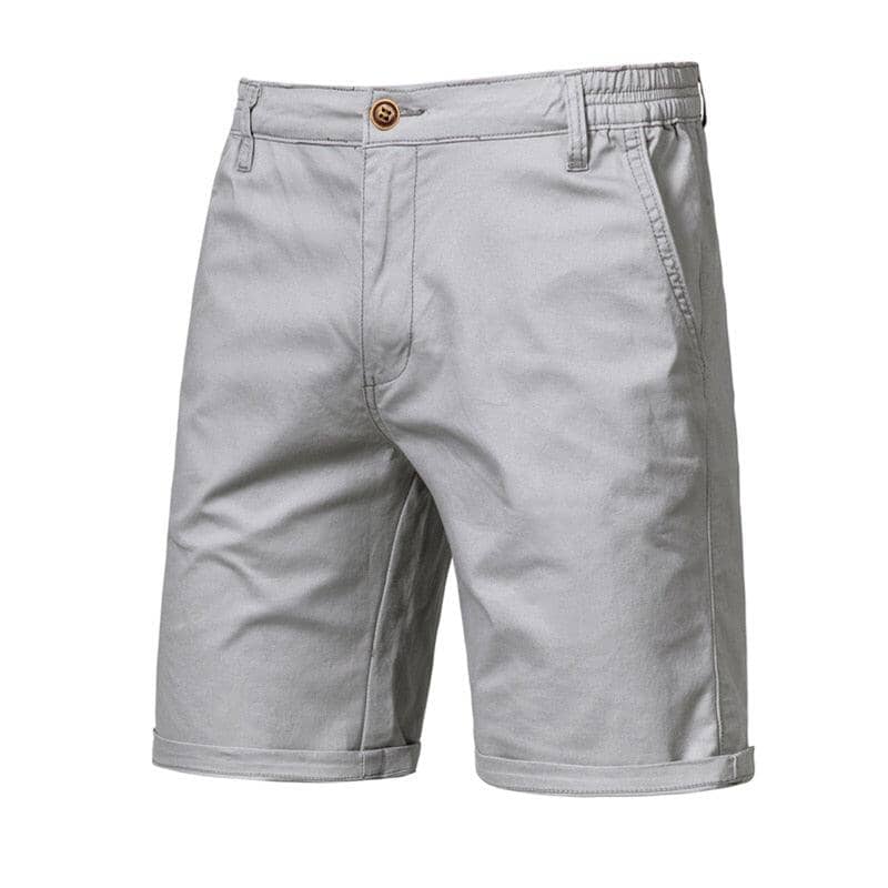 Bermuda Masculina Casual de Algodão Bermuda Casual de Algodão - Vestuário ElefanteOnline.com.br Cinza Claro 40 