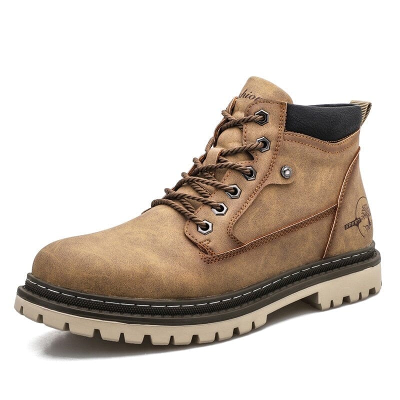 Bota Couro Antiderrapante - British Style Bota Couro British Style - Calçados ElefanteOnline.com.br Cáqui 38 