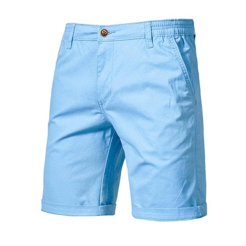 Bermuda Masculina Casual de Algodão Bermuda Casual de Algodão - Vestuário ElefanteOnline.com.br Azul Bebe 40 