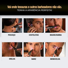 Aparador de Alta Precisão para Barba, Bigode, Sobrancelha e Nariz - Cut Max Aparador de Precisão Cut Max - Saúde e Beleza 004 elefanteonline.com.br 