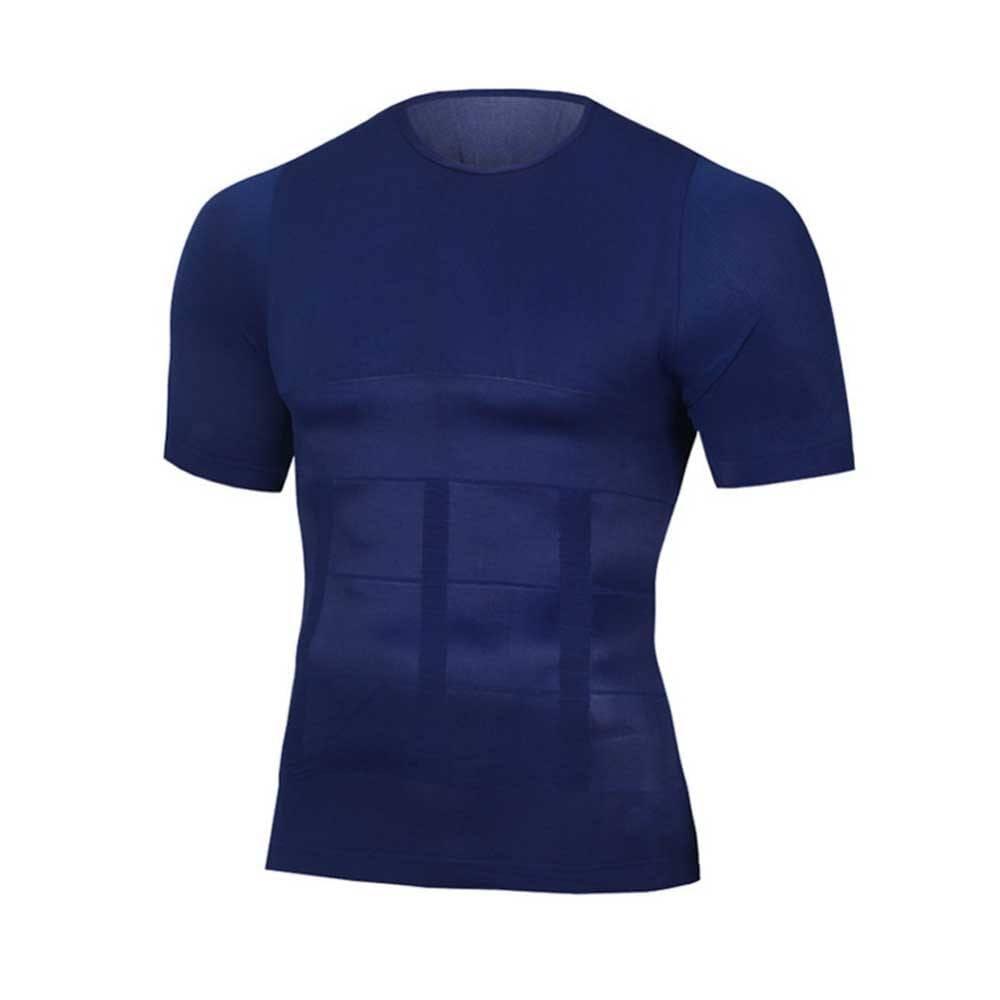 Camiseta De Compressão e Postura - Body Shaper Camisa Body Shaper - Fitness e Moda 028 elefanteonline.com.br Azul P 