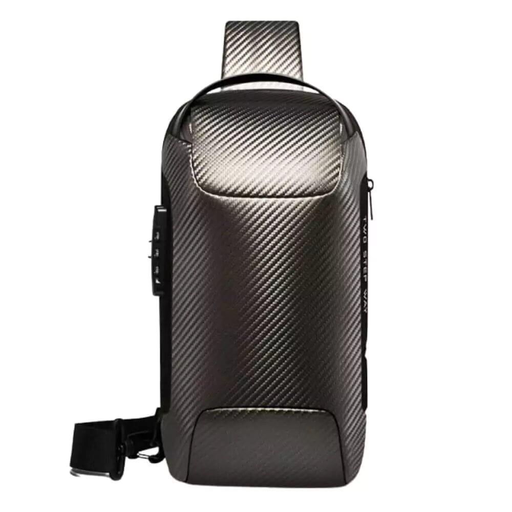 Mochila Multifuncional, Impermeável e Antifurto Com Cadeado - Safe Bag Mochila Safe Bag - Acessórios 035 elefanteonline.com.br Cinza Brilhante 34 x 18 x 10 CM 