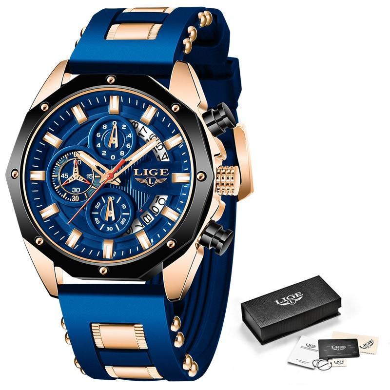 Relógio Masculino LIGE Lux Sport Relógio LIGE Lux Sport - Acessórios 021 elefanteonline.com.br - Todos os Direitos Reservados Rose gold blue 