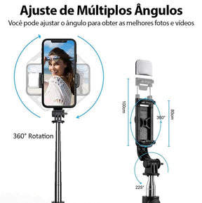 Tripé Selfie 4 em1 Com Luz Integrada - Selfie 360 Tripé Selfie 4 em1 - Acessórios 027 elefanteonline.com.br 