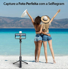 Tripé Selfie 4 em1 Com Luz Integrada - Selfie 360 Tripé Selfie 4 em1 - Acessórios 027 elefanteonline.com.br 